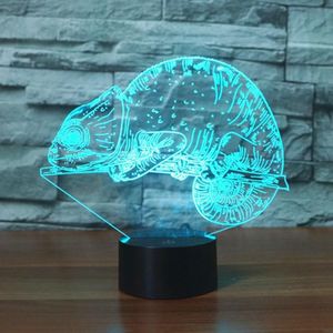 Chameleon vorm 3D kleurrijke LED Vision Lichttafel lamp  crack afstandsbediening versie