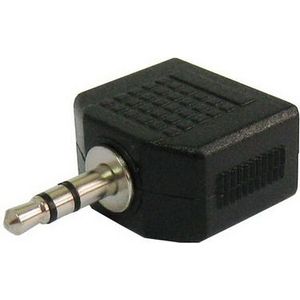 3.5mm Stereo Jack Headphone Splitter Adapter(Black)