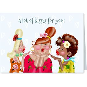 Verjaardagskaart A lot of kisses