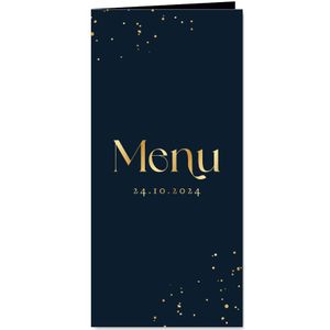 Menukaart stijlvol goud eten drinken spetters