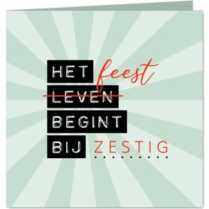 Uitnodiging Het feest begint bij 60