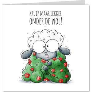 Beterschapskaart schaap kruip maar lekker onder de wol