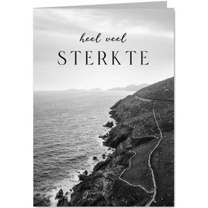 Sterktekaart foto zwart wit landschap Ierland