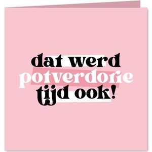Felicitatiekaart verloving dat werd tijd ook roze