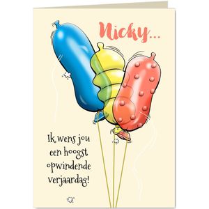 Opwindende kaart met condooms met ondeugende felicitatie
