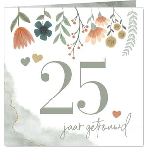 Vrolijke felicitatiekaart huwelijksjubileum