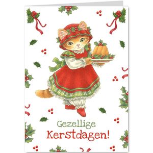 kerstkaart Molly bakt kerstcake