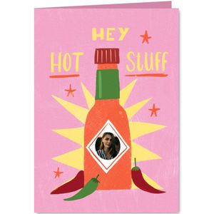 Verjaardagskaart tabasco hey hot stuff