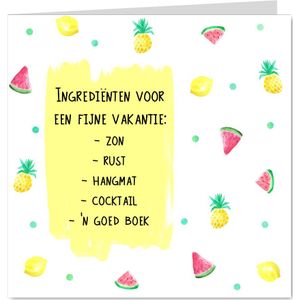 Vakantiekaart met boekenlegger