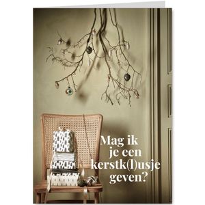 Wenskaart Mag ik je een kerstk(l)usje geven?