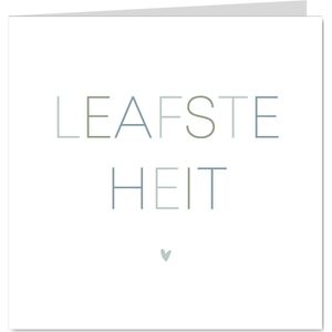Minimalistische Friese vaderdagkaart met leafste heit