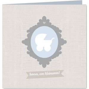Felicitatie kleinzoon stofprint