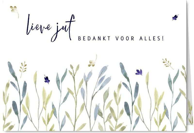 Bedankkaart juf twijgjes