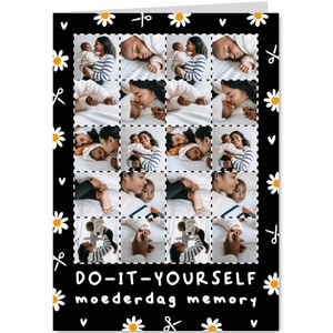 Moederdagkaart uitknip memory met eigen foto's