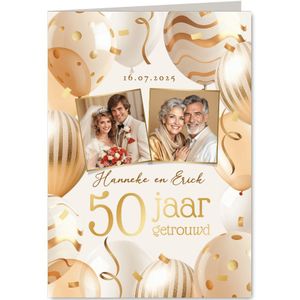 Jubileumfeest goud ballonnen uitnodiging 50 jaar foto's