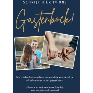 Gastenboek informatie bord trouwen