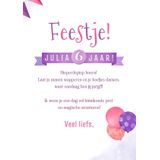 Verjaardag meisje felicitatiekaart met een lief paard