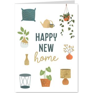 Felicitatiekaart nieuwe woning interieur
