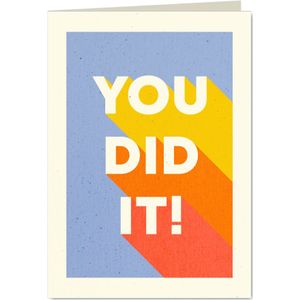 Geslaagd 'YOU DID IT!' typografisch