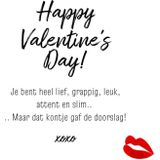 Trendy Valentijnskaart sexy lippen watercolor tekstwolkjes