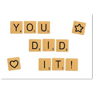 Geslaagd Scrabble You Did It