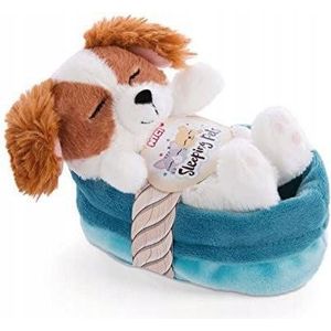 NICI 47890 mascotte śpiący szczeniak Cocker Spaniel 12cm w mandje blauw-turkusowym