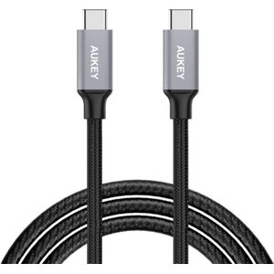 AUKEY Cable USB-C to USB-C zwart 1m Nylon Alu CB-CD5