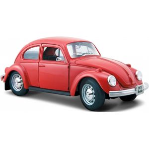 Maisto Composite model Volkswagen Beetle 1973 rood