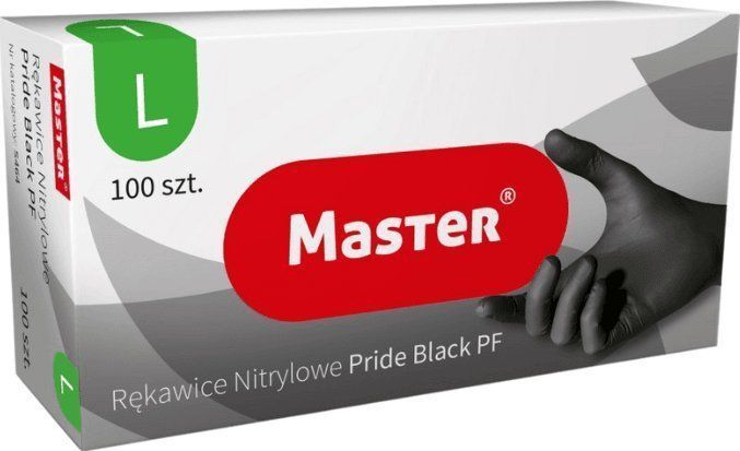 Master handschoenen Nitrylowe zwart L 100 stuks