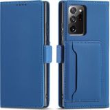 Hurtel Magnet Card Case etui voor Samsung Galaxy S22 Ultra hoes portemonnee na kaarten kaartenę standaard blauw