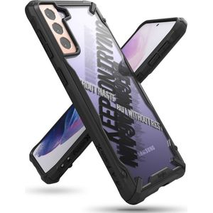 Ringke Fusion X Design etui gepantserd hoes met ramką Samsung Galaxy S21+ 5G (S21 Plus 5G) zwart (Cross) (XDSG0053)