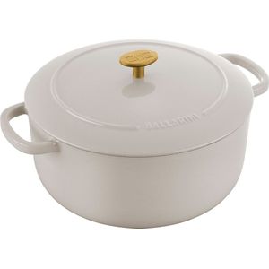 Ballarini BELLAMONTE ronde gietijzeren pan 75003-552-0 - 5,5 LTR Ivoorbeen