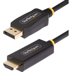 StarTech 2m DisplayPort naar HDMI Adapter Kabel, 4K 60Hz met HDR, DP naar HDMI 2.0b, Actieve Video Converter, DisplayPort Desktop naar HDMI Monitor, DisplayPort HDMI kabel