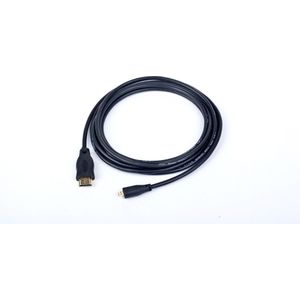 Gembird HDMI male to micro D-male zwart cable met gold-plated connectors, 3 m, bulk package, *HDMIM, *MHDMIM