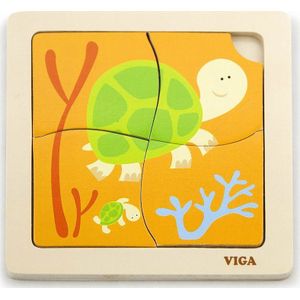 Viga 50143 puzzel na podkładce - żółwiki