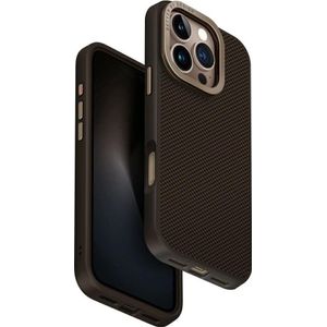 Uniq Etui Keva Max voor iPhone 16 Pro Magclick Charging Camera Stand bruin