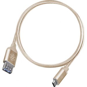 Silverstone Kabel USB USB-A - USB-C 0.5 m goud (52033)