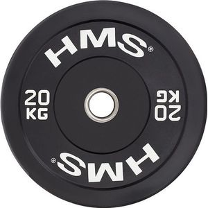 HMS Olympische halterschijf Bumper 20 kg zwart BBR20