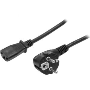 StarTech 2m Stroomkabel, 18AWG, EU Schuko naar C13 Voedingskabel, 250V 10A, Zwart, AC Vervangkabel, TV/Monitor Stroomkabel, Schuko CEE 7/7 naar IEC 60320 C13 Voedingskabel, PC Electriciteitssnoer