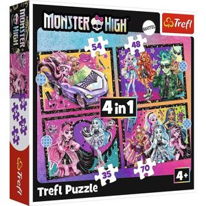 Trefl puzzel 4 in 1 Elekryzujący dag Monster High 34655