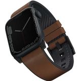 Uniq band Straden Apple Watch 4/5/6/7/SE 44/45mm Leather Hybrid Strap bruin/bruin