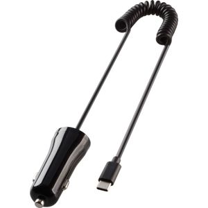 Vivanco oplader auto charger USB-C 12W 1m, zwart (62785)