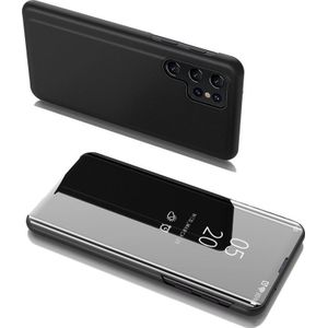 Hurtel Clear View Case tas etui met klapką Samsung Galaxy S22 Ultra zwart