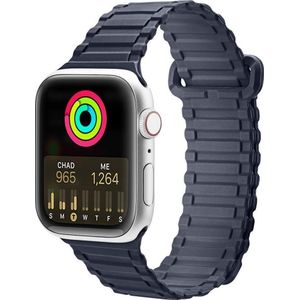 Dux Ducis Strap (Armor Version) band Apple Watch SE, 8, 7, 6, 5, 4, 3, 2, 1 (41, 40, 38 mm) siliconen magnetisch band armband blauw