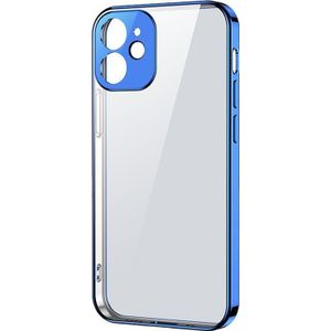 Joyroom New Beauty Series ultra cienkie transparant etui met metaliczną ramką voor iPhone 12 Pro Max blauw (JR-BP744)