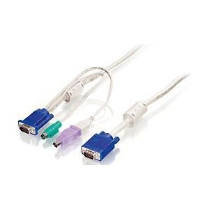 Level One ACC-2103 toetsenbord-video-muis (kvm) kabel Wit 5 m