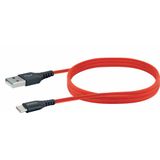 SCHWAIGER USB-Kabel 2.0 St. A->3.1 TypC 1,20m rood