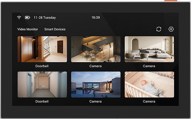 Ezviz SD7 - Slim scherm - Touchmonitor- Smart home hub - Touchscreen - Tweewegsgesprek - Zwart