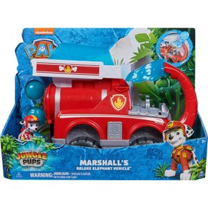 PAW Patrol Jungle Pups - Marshall's Olifant-Brandweerwagen met projectielwerper - speelgoedauto met speelfiguur