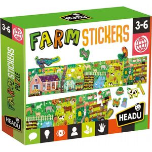 Boerderijpuzzel (45 stukjes) met herbruikbare stickers